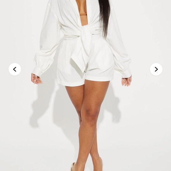 Fashion Nova White High Waist Shorts - Picture 4 of 7